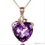 Wholesale Luxury Heart Shaped Amethyst Pendant 18K Gold Color Amethyst  Natural Amethyst Necklace Female Necklace Charm Bracelets From Brose1,  $2.72| DHgate.