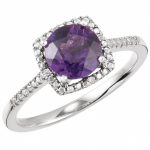 Gemstone Rings - Halo-Style Ring
