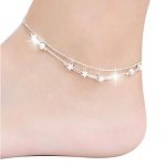 Nurbo 1Pair Little Star Women Chain Ankle Bracelet Barefoot Sandal Beach  Foot Jewelry