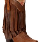 Ariat Gold Rush Fringe Cowgirl Boots - Snip Toe, Brown, hi-res