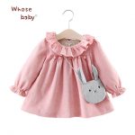 New Year Baby Girl Clothes Thicken Winter Newborn Dress for Girls Long  Sleeve Clothing Rabbit Bag