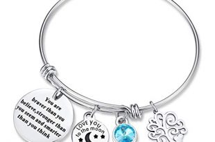XingYue Jewelry Birthstone Charms Bangle Bracelet Family Tree of Life Charm  Bracelet Expandable Wire Bracelet for