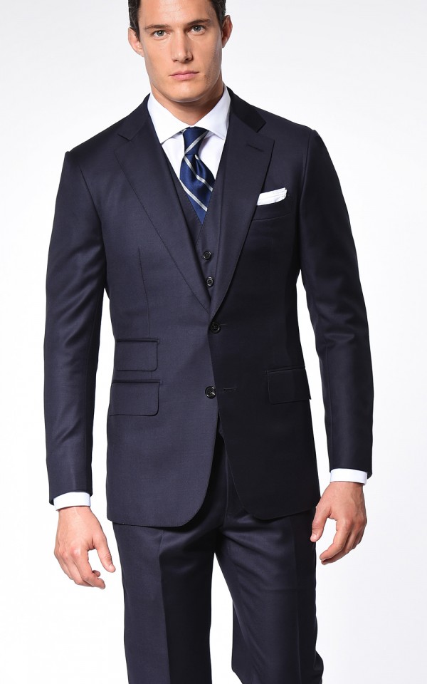 NAVY TWILL CLASSIC 2-BUTTON SUIT