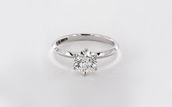 solitaire 1.05 carat engagement ring white gold band
