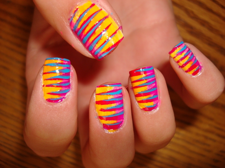 nail art designs bright colors