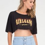 Join The Girl Gang Graphic Crop Tee BLACK (You Saved $10)