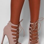 Monique Nude Leatherette Lace Up Heels -- 50 Styles Chic Designer Heels You  Should Have Owned By Now
