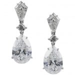 GIA Certified 5 Carat Pear Shape Diamond Drop Earrings For Sale