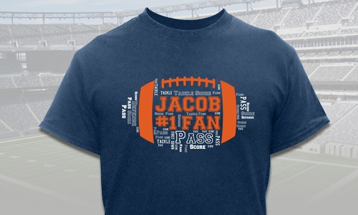 Up to 57% Off Football Custom T-Shirts