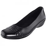 Zapatoz Black Formal/Executive Slip-On Shoes for Women/Ladies/Girls /