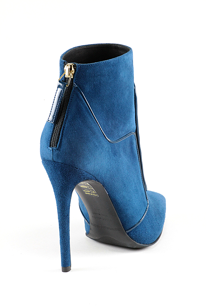 4056 Gianmarco Lorenzi Boots / Blue | Italian Designer Shoes ...