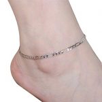 Traveller Location: Bolayu Women Lady Simple Fashion Gold Anklet Metal Chain Anklets  (Silver): Jewelry