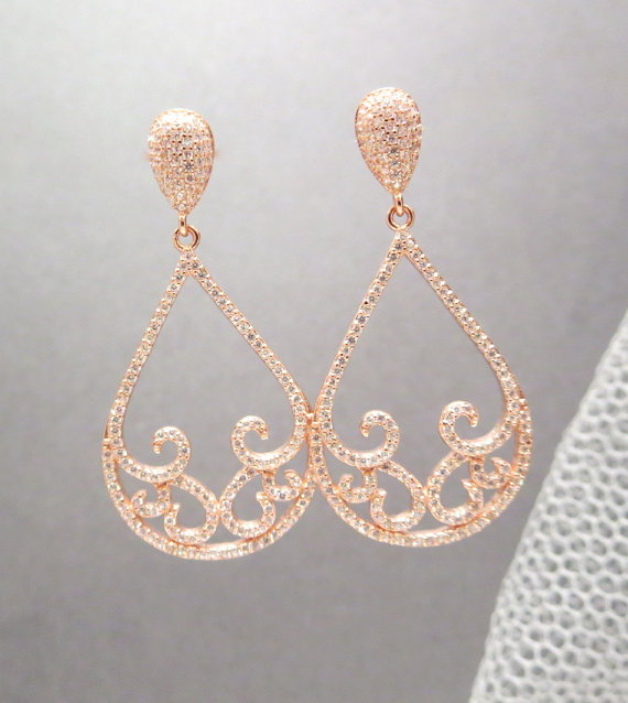 gold chandelier earrings for wedding