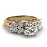 2 carat diamond marquise petal engagement ring in FD12655ROR NL YG