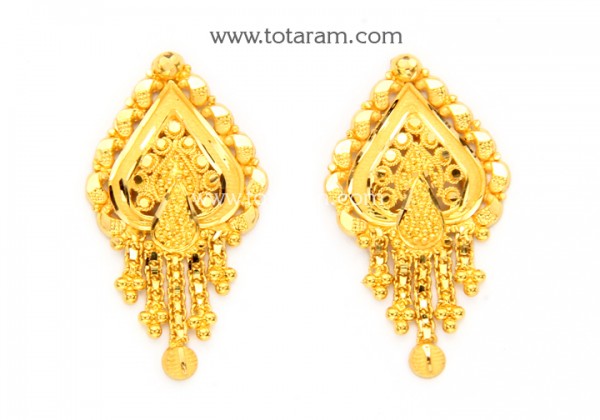 22K Gold Earrings for Women - 235-GER8377 - Buy this Latest Indian Gold  Jewelry