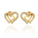 Gold Earrings For Women Fashion Earrings Women Classic Heart Gold Plated  Rose Gold Plated