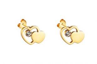 Custom Jewelry Earring Design Gold Heart Earrings 22k Gold Stud Earrings  For Women - Buy Heart Earrings,Stud Earrings Women,Gold Stud Earrings  Product on