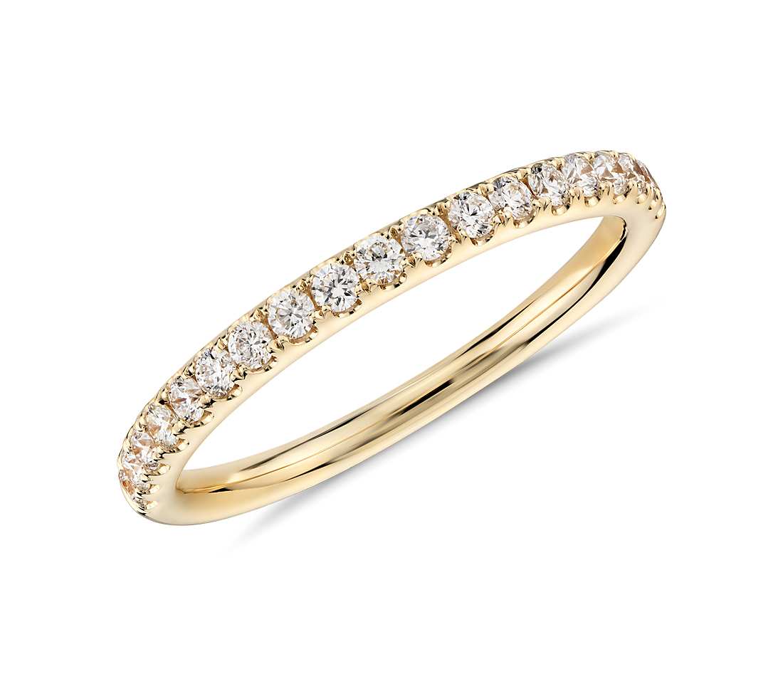 Riviera Pavé Diamond Ring in 18k Yellow Gold (1/4 ct. tw.