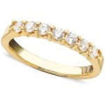 This item is part of the Seven Diamond Band Rings in 14k Gold