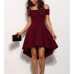 High Low Off-the-Shoulder Short Prom Homecoming Cocktail Graduation Dresses  99602862