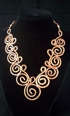 Hammered Copper Collar Style Necklcase by MontourDesigns on Etsy, $50.00  Wire Wrapped Necklace, Wire
