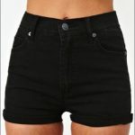 High waisted black Hollister shorts