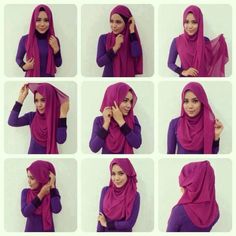 hijab style with side drape