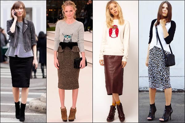 Ankle Boots with Pencil Skirt Outfits