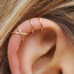 Set of 2 Ear Cuffs, Ear Cuff, No Piercing,Earcuff, Double Line Cuff and/or  Criss Cross Cuff,Cartilage,Simple Ear Cuff,Fake Cartilage Earring