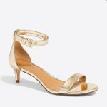 metallic kitten-heel sandals : factorywomen heels