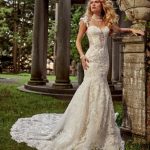 Sweetheart Neck With Embellished Spaghetti Straps And Beaded Lace Wedding  Dress by Eve of Milady -