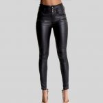 2019 Fashion Stretchy Plus Size Black Faux Leather Pants Skinny High Waist  Jeans Women Pantalon Cuero Mujer Pantalon Cuir Femme From Molystory,