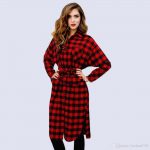 2019 Long Shirts For Women Knee Women Tops And Blouses 2017 Autumn Winter  Long Sleeve Lapel Casual Plaid Tee Shirt Women Clothing From Liuchao0702,