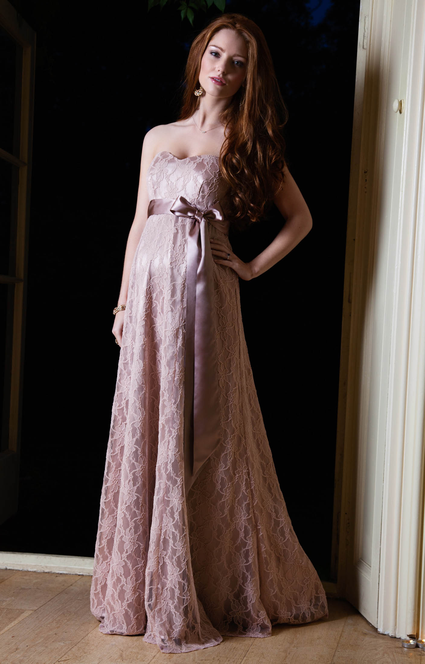 Olivia Maternity Gown (Antique Rose) by Tiffany Rose
