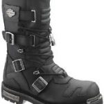 Harley-Davidson Mens Axel 10-Inch Black Leather Motorcycle Biker Boots  D96035