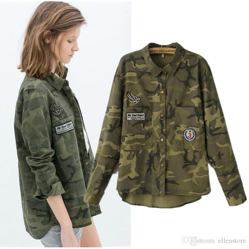 New Military Jacket Women Slim Camouflage Veste Militaire Femme Women Basic  Coats 6CT004 Womens Leather Jacket Suede Jacket From Ellenstore, $21.7|  DHgate.
