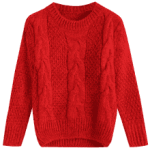 Cable Knit Crew Neck Jumper Sweater