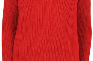 LIMITED COLLECTION Red Chunky Knit Asymmetric Jumper