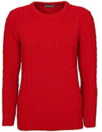Lets Shop Shop New Womens Ladies All Over Chunky Cable Knit Long Sleeve  Jumper Round Crew