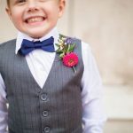 Ring bearer with boutineer and bowtie