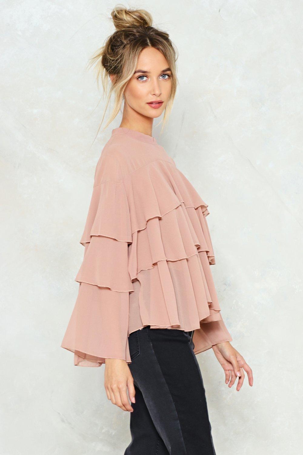 Dry My Tiers Ruffle Blouse