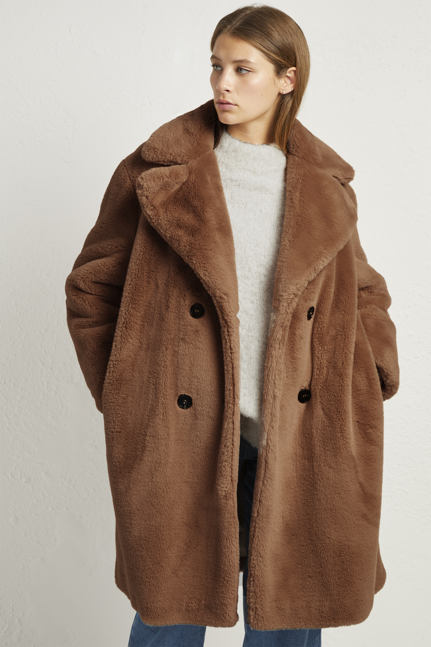 Annie Faux Shearling Coat | Collections | French Connection Usa ...