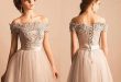 Latest Chapamge Short Cocktail Dresses With Lace Off Shoulder Cap Sleeve A  Line Mini Evening Gowns Formal Women Homecoming Party Dresses Blue Cocktail