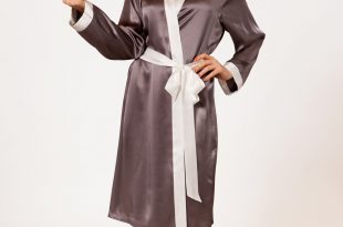 Long Sleeves Silk Robe for Women