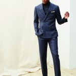 Latest Coat Pant Designs Navy Blue Double Breasted Men Suit Formal Skinny  Suits Custom Slim Fit