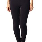 Womens Cotton Spandex Leggings by In Touch in Black, Small