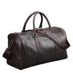 Fashion Genuine Leather Travel bag Men Large carry on Luggage bag Men  leather duffle bag Overnight