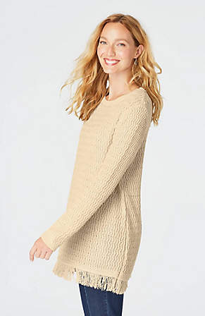 Product Image Quick Look for Fringed Sweater Tunic