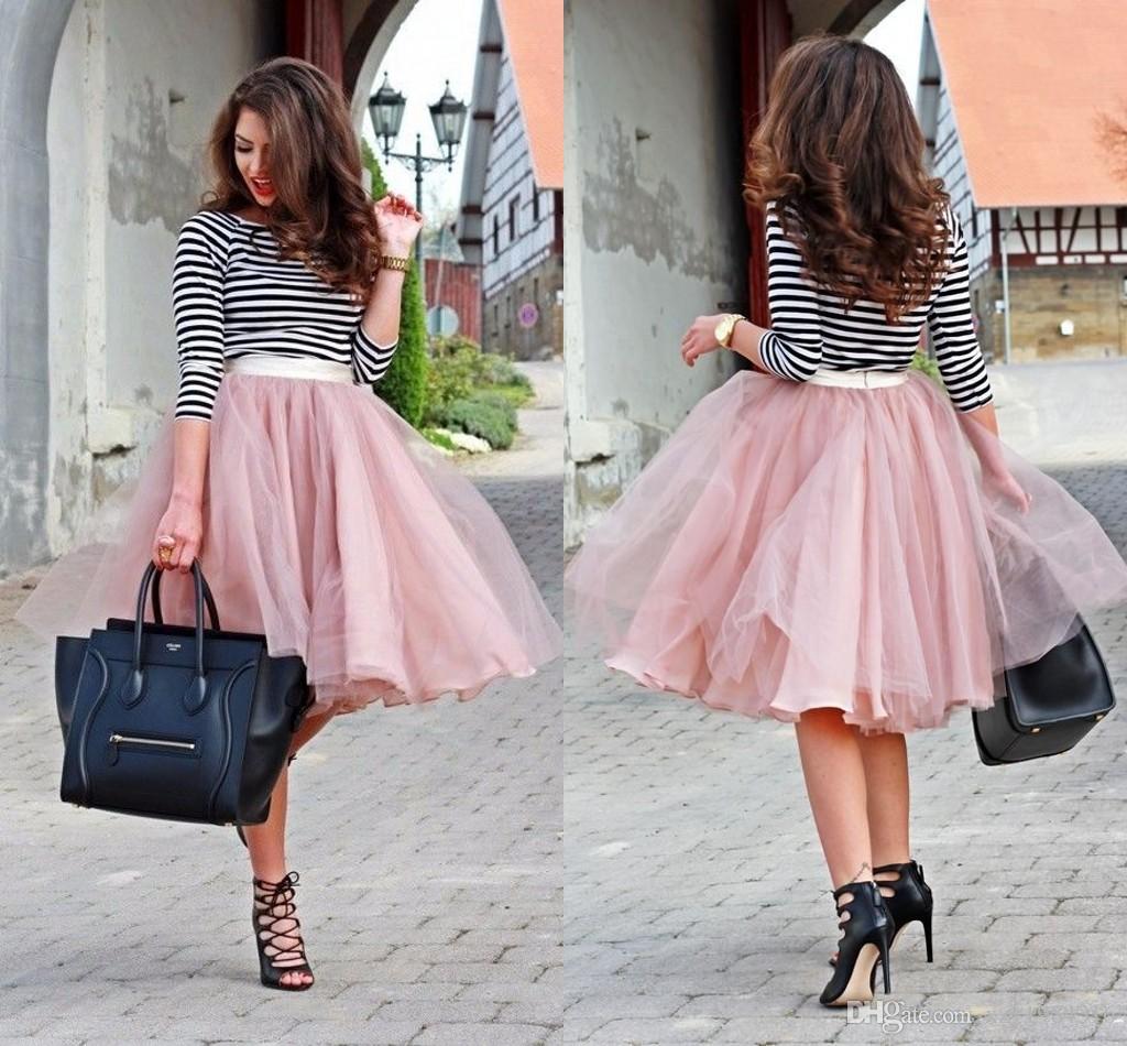 Dusty Pink Hot Design Chiffon&Tulle Piping Skirts Custom Made Short Street  Fashion Ruched Spring Skirt for Women Tutu Skirt Party Ball Gown