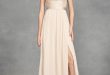 Soft & Flowy;Structured White by Vera Wang Long Bridesmaid Dress